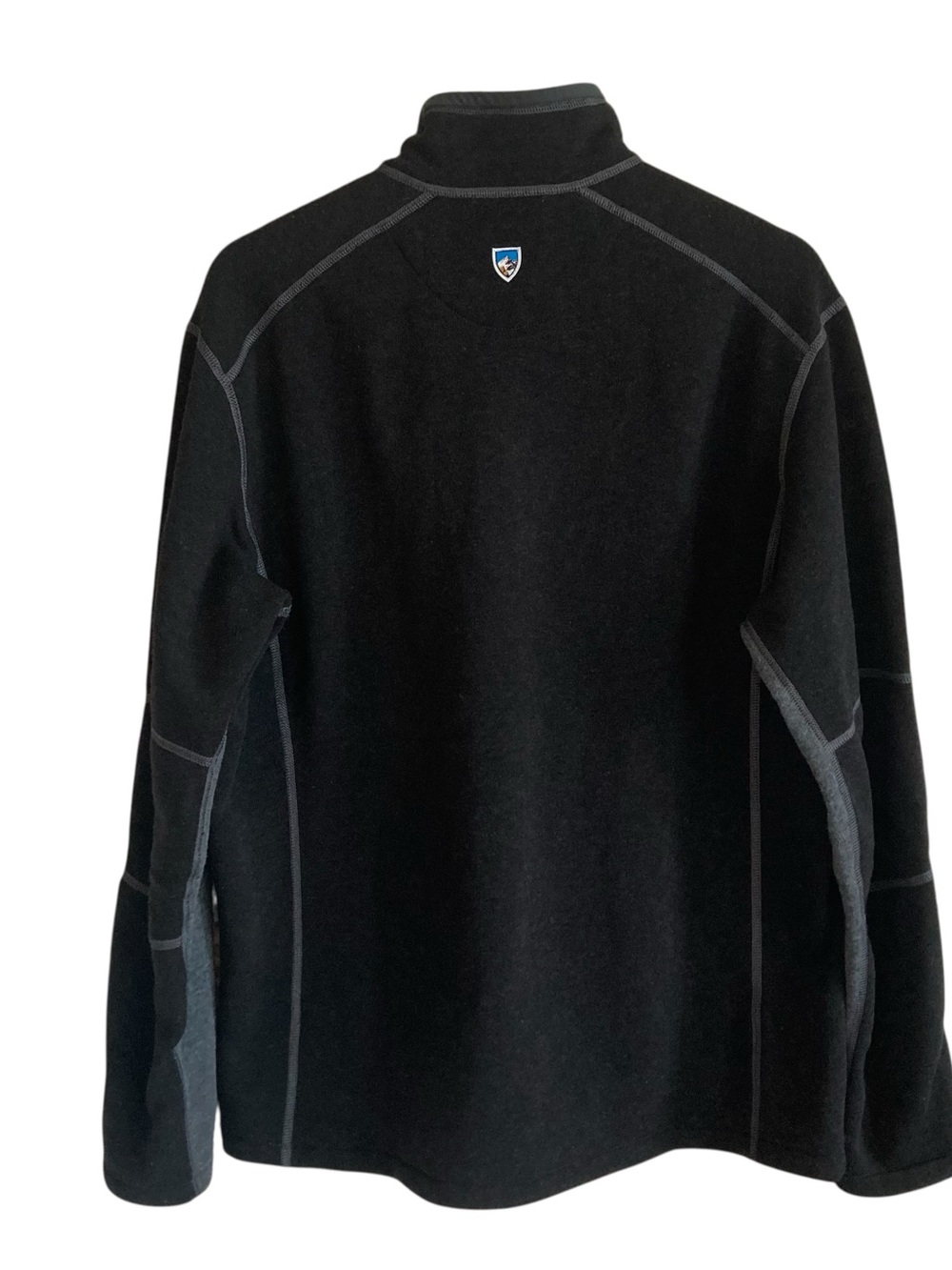 Kuhl Revel Black and Steel Gray Quarter Zip Mens Pullover Sweater - Picture 3 of 12